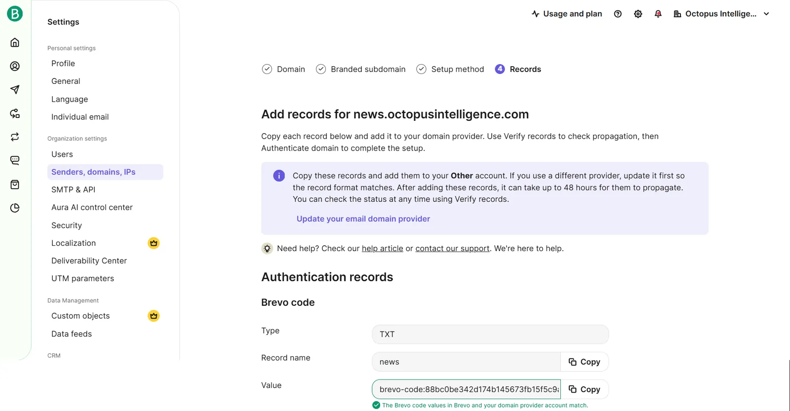 DNS records